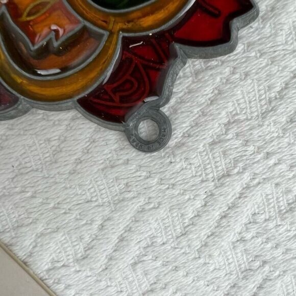 Vintage Sunlights Made in USA Floral Windowpane Suncatcher Window Decor MCM 70s - Picture 7 of 9